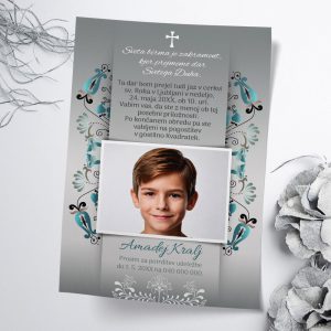 Vabilo za birmo "Srebrni odtis"