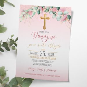 Vabilo za obhajilo "Cvetoča vejica"